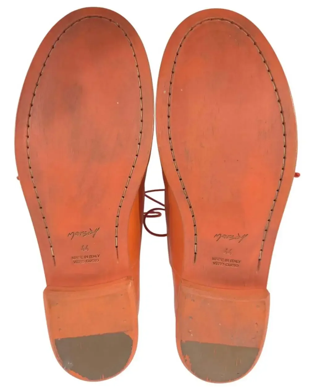 Marsell Grained Leather Derby Shoes US 11 EU 44 Mens Orange $795